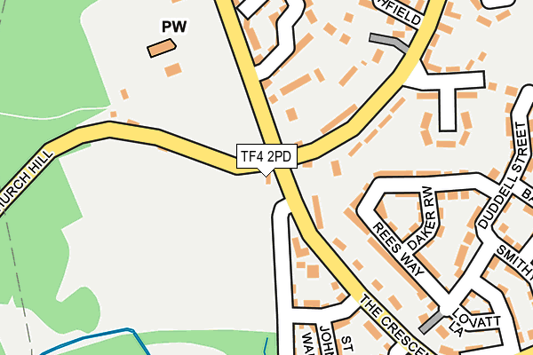 TF4 2PD map - OS OpenMap – Local (Ordnance Survey)