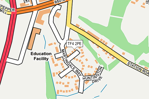 TF4 2PE map - OS OpenMap – Local (Ordnance Survey)