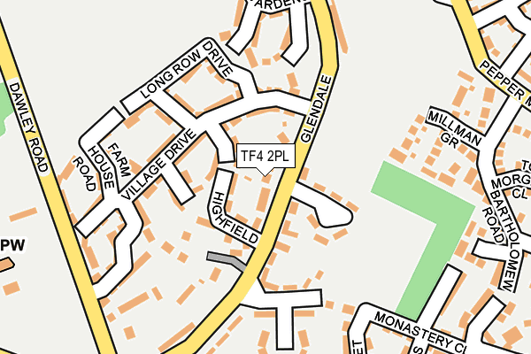 TF4 2PL map - OS OpenMap – Local (Ordnance Survey)