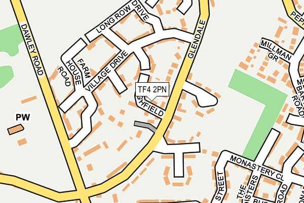 TF4 2PN map - OS OpenMap – Local (Ordnance Survey)