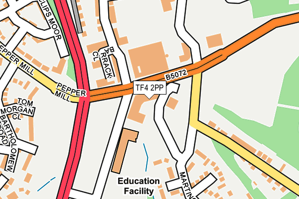 TF4 2PP map - OS OpenMap – Local (Ordnance Survey)