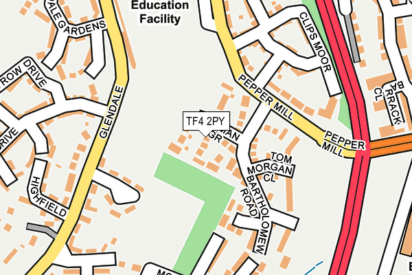 TF4 2PY map - OS OpenMap – Local (Ordnance Survey)