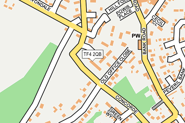 TF4 2QB map - OS OpenMap – Local (Ordnance Survey)