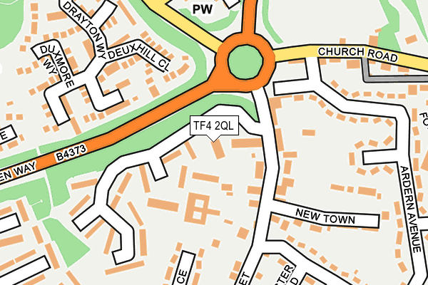TF4 2QL map - OS OpenMap – Local (Ordnance Survey)
