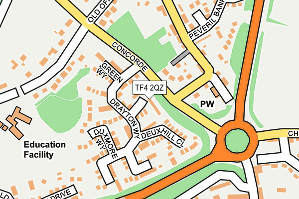TF4 2QZ map - OS OpenMap – Local (Ordnance Survey)