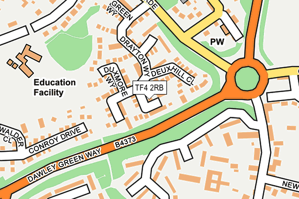 TF4 2RB map - OS OpenMap – Local (Ordnance Survey)