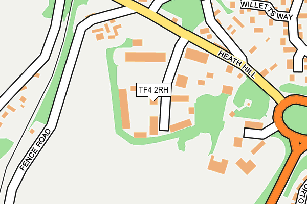 TF4 2RH map - OS OpenMap – Local (Ordnance Survey)