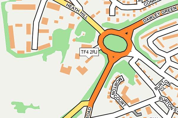 TF4 2RJ map - OS OpenMap – Local (Ordnance Survey)