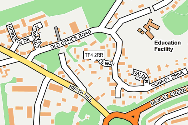 TF4 2RR map - OS OpenMap – Local (Ordnance Survey)