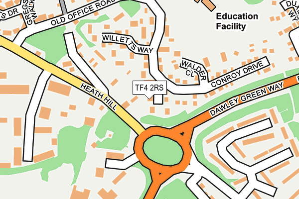 TF4 2RS map - OS OpenMap – Local (Ordnance Survey)