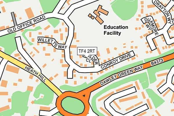 TF4 2RT map - OS OpenMap – Local (Ordnance Survey)