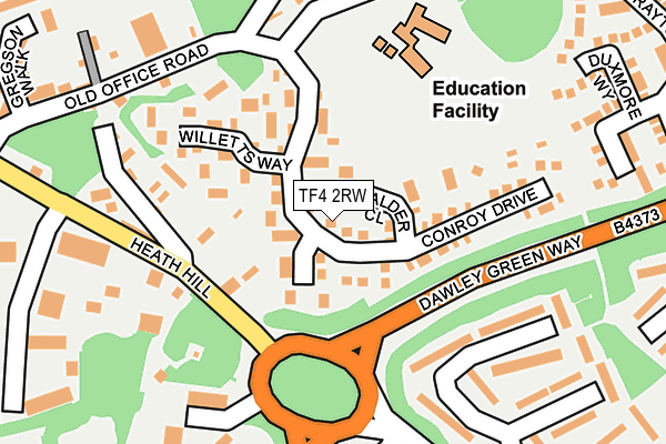 TF4 2RW map - OS OpenMap – Local (Ordnance Survey)
