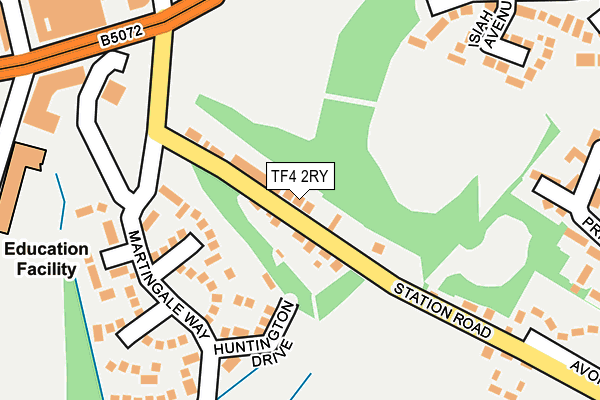 TF4 2RY map - OS OpenMap – Local (Ordnance Survey)