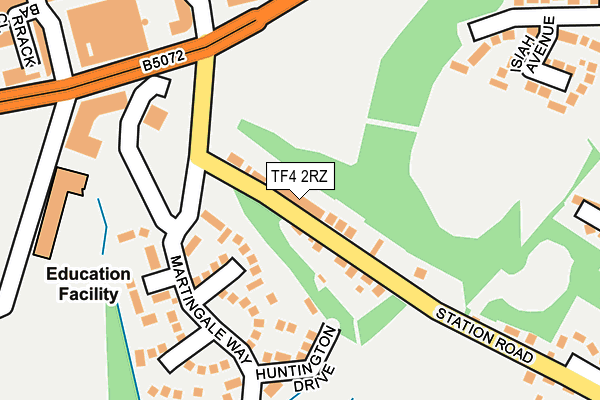 TF4 2RZ map - OS OpenMap – Local (Ordnance Survey)