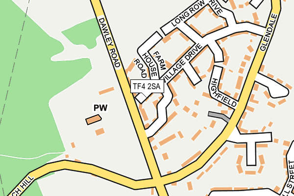 TF4 2SA map - OS OpenMap – Local (Ordnance Survey)