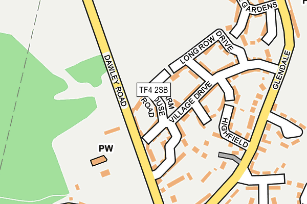 TF4 2SB map - OS OpenMap – Local (Ordnance Survey)