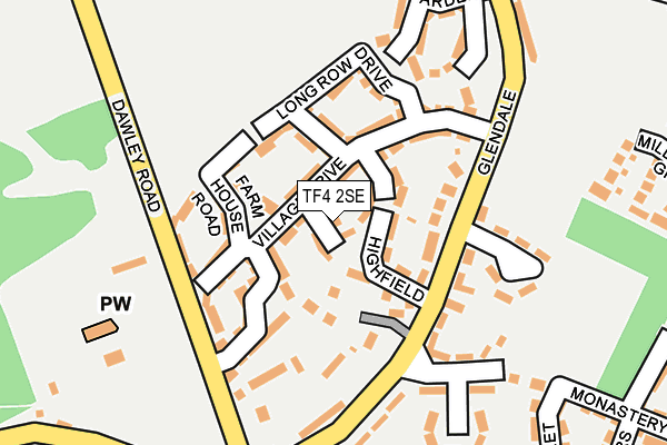 TF4 2SE map - OS OpenMap – Local (Ordnance Survey)