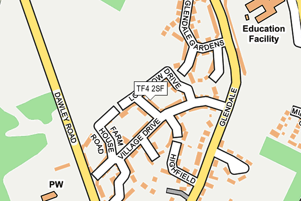 TF4 2SF map - OS OpenMap – Local (Ordnance Survey)