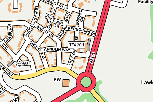 TF4 2SH map - OS OpenMap – Local (Ordnance Survey)