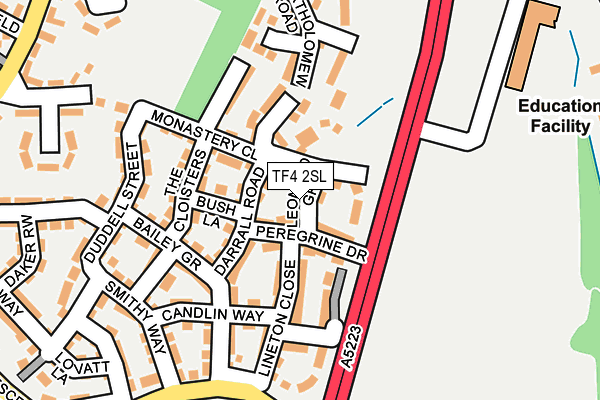 TF4 2SL map - OS OpenMap – Local (Ordnance Survey)