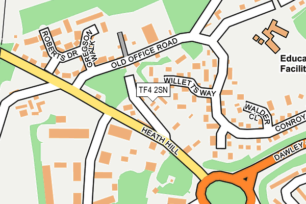 TF4 2SN map - OS OpenMap – Local (Ordnance Survey)