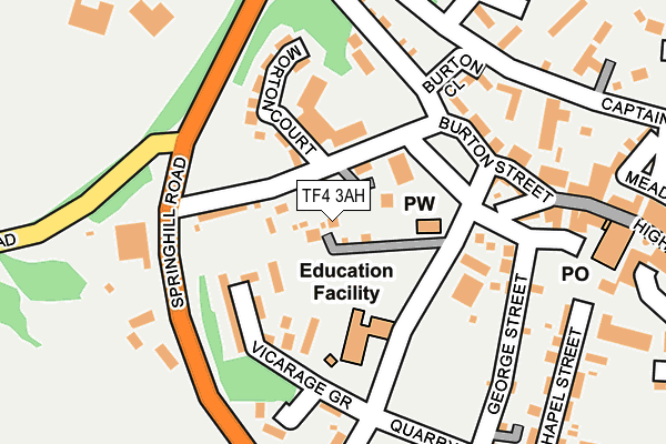 TF4 3AH map - OS OpenMap – Local (Ordnance Survey)