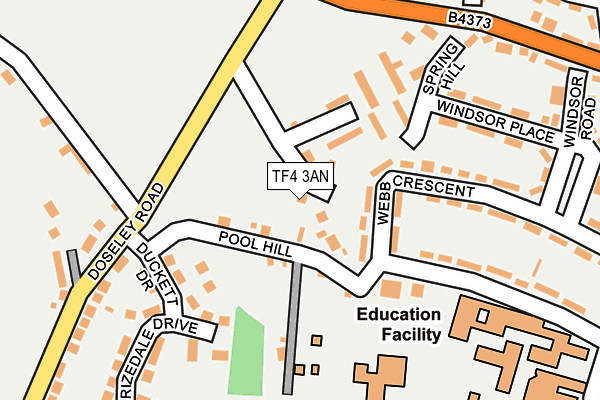TF4 3AN map - OS OpenMap – Local (Ordnance Survey)