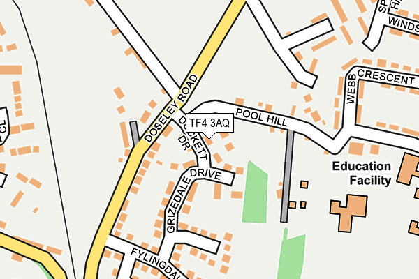 TF4 3AQ map - OS OpenMap – Local (Ordnance Survey)