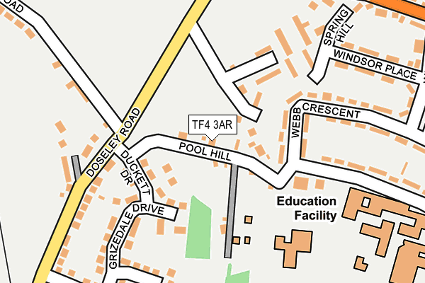 TF4 3AR map - OS OpenMap – Local (Ordnance Survey)