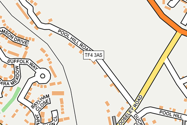 TF4 3AS map - OS OpenMap – Local (Ordnance Survey)