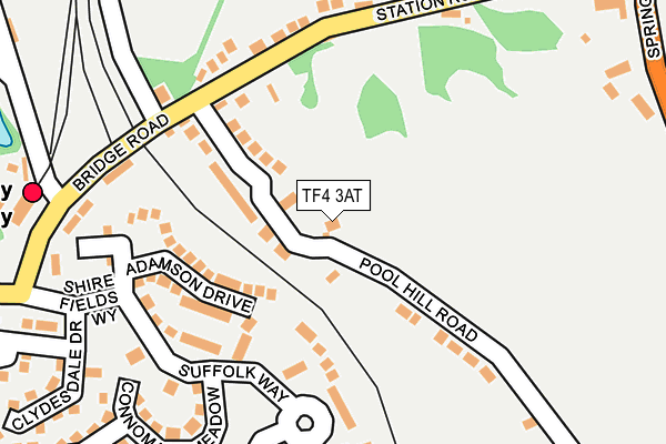 TF4 3AT map - OS OpenMap – Local (Ordnance Survey)