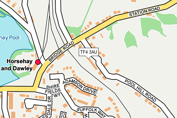 TF4 3AU map - OS OpenMap – Local (Ordnance Survey)
