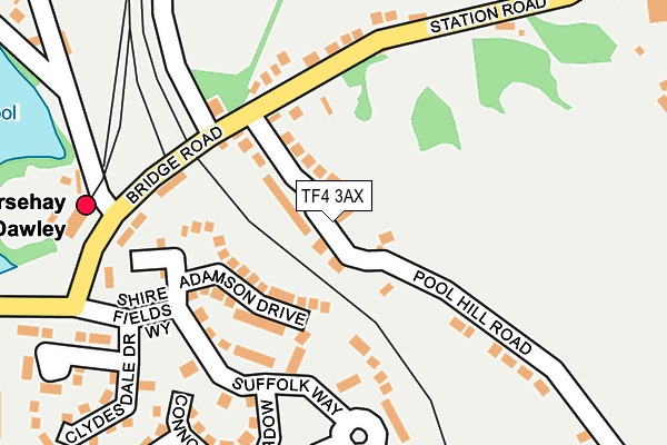 TF4 3AX map - OS OpenMap – Local (Ordnance Survey)