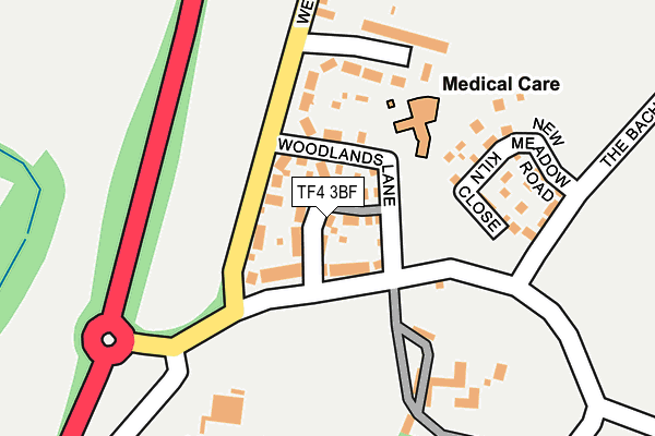 TF4 3BF map - OS OpenMap – Local (Ordnance Survey)