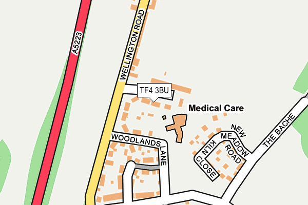 TF4 3BU map - OS OpenMap – Local (Ordnance Survey)