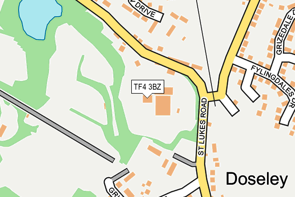 TF4 3BZ map - OS OpenMap – Local (Ordnance Survey)