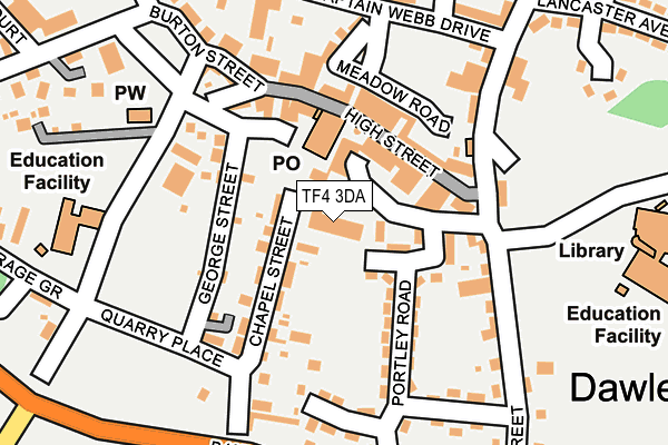 TF4 3DA map - OS OpenMap – Local (Ordnance Survey)