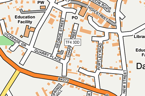 TF4 3DD map - OS OpenMap – Local (Ordnance Survey)