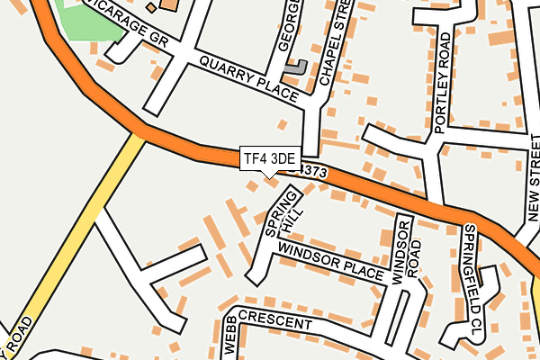 TF4 3DE map - OS OpenMap – Local (Ordnance Survey)