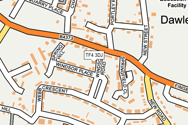 TF4 3DJ map - OS OpenMap – Local (Ordnance Survey)
