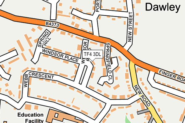 TF4 3DL map - OS OpenMap – Local (Ordnance Survey)