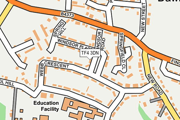 TF4 3DN map - OS OpenMap – Local (Ordnance Survey)