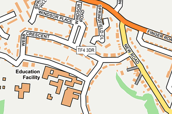 TF4 3DR map - OS OpenMap – Local (Ordnance Survey)