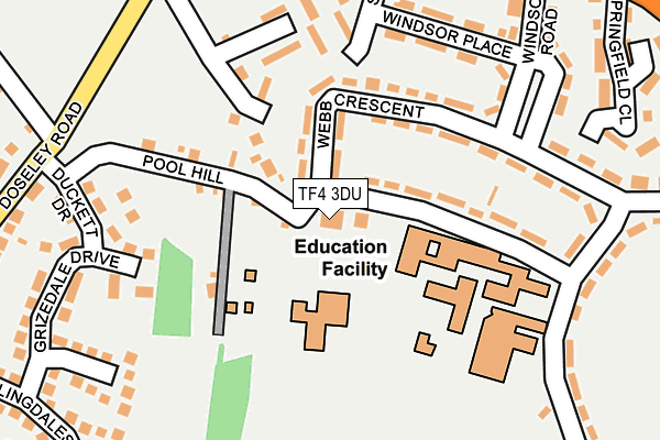 TF4 3DU map - OS OpenMap – Local (Ordnance Survey)