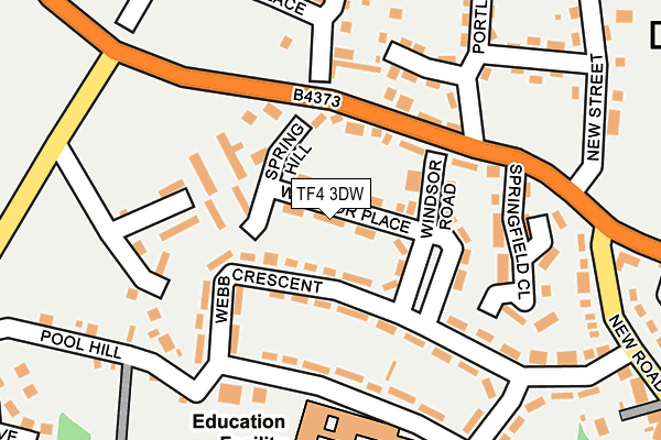 TF4 3DW map - OS OpenMap – Local (Ordnance Survey)