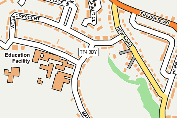 TF4 3DY map - OS OpenMap – Local (Ordnance Survey)