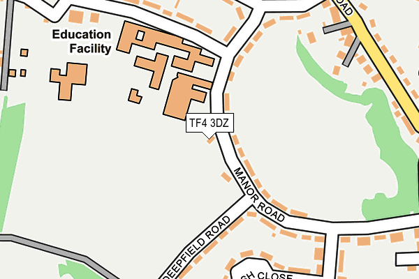 TF4 3DZ map - OS OpenMap – Local (Ordnance Survey)
