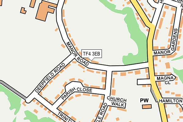 TF4 3EB map - OS OpenMap – Local (Ordnance Survey)