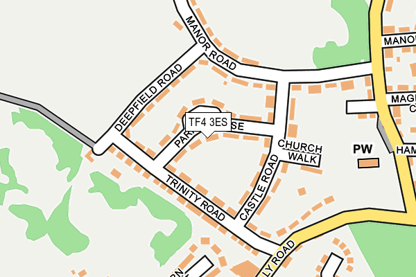 TF4 3ES map - OS OpenMap – Local (Ordnance Survey)