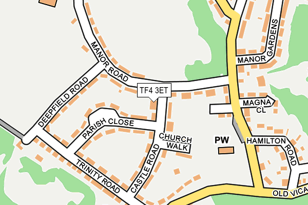 TF4 3ET map - OS OpenMap – Local (Ordnance Survey)